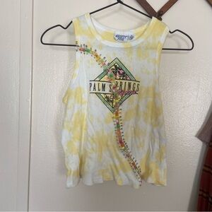 Upcycled Tie-Dye Tank Top - safety pins and beads